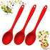 Silicone Spoons for Cooking, Serving Spoons Silicone Cooking Spoons for Mixing, Stirring & Basting, 10 INCHES, Nonstick Heat Resistant (3 PCS Red)...