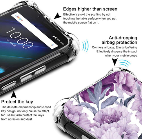 for Galaxy A03S Case(Not fit Galaxy A02S), Slim Flexible TPU for Girls Women Airbag Bumper Shock Absorption Rubber Soft Silicone Case Cover Fit fo...