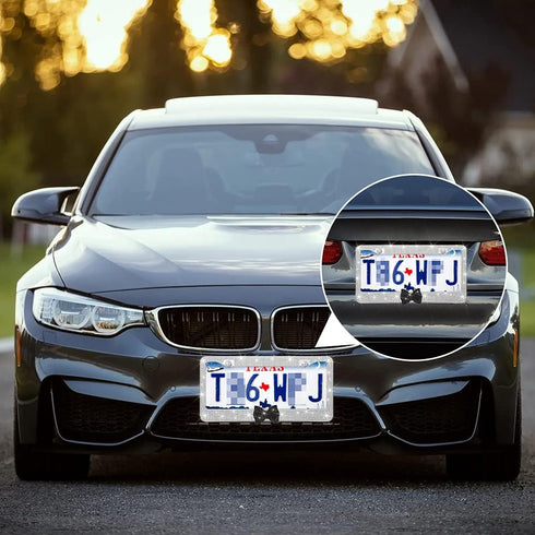 OTOSTAR 1 Pack Bling License Plate Frame with Ribbon Bow, Handcrafted Shiny Rhinestones Premium Stainless Steel 2 Holes License Plate Holder with ...