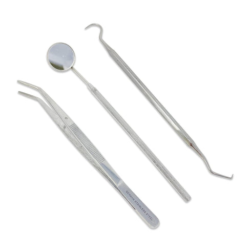 Cynamed -Dental Tools Dental Pick Oral Care Kit, Stainless Steel Dental Hygiene Kit Set, Tooth Scraper Tartar Dental Scaler Tweezers Mouth Mirror ...