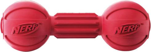 Nerf Dog Barbell Chew Dog Toy, Large, Red Medium...