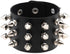 Multicolor PU Simulated Leather Silvert-tone Spikes Rivets Adjustable Buckle Bracelet, Pack of 2 PCs...