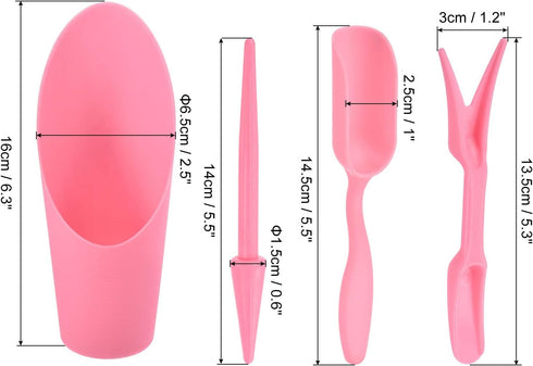 MECCANIXITY Garden Shovel Hand Tools Transplanting Succulent Cultivation Digging Scoops Kits, Pink...