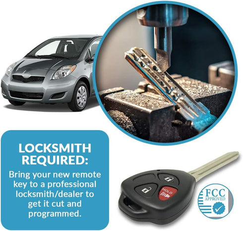 Keyless2Go Replacement for Keyless Entry Car Key Vehicles That Use MOZB41TG with 4D67 Chip...