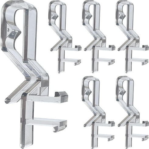 Hidden Channel Valance Clips 1-7/8inch 10pcs Clear Color for Faux and Real Wood Window Blinds Retainer Holder Clip for The Valance with a Groove i...