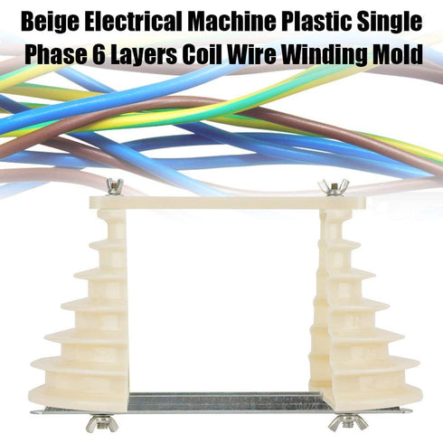 Electrical Machine Plastic Single Phase 6 Layer Coil Wire Cable Winding Head Holder Beige...