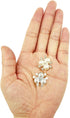 50Pcs Pearl Rhinestone Charms Buttons Embellishments Bulk Flatback for Shoe Decoration Jewelry Making Clothes Brooch Headbands and Wedding Flower ...