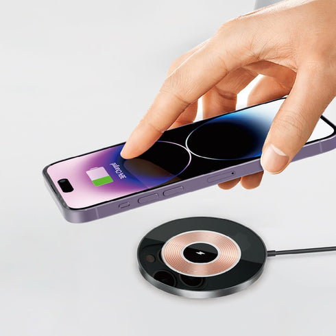 WiWU Magnetic Wireless Charger, Transparent Wireless Charging Pad, Magnetic Phone Charger for Smartphone & Wireless Earphones, Fast Charging Magne...