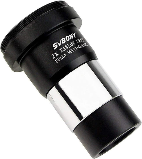 SVBONY Barlow Lens 2X, 1.25 inch Barlow Lens with Multi Coated Broadband Green Film, Telescope Accessories with M42 Thread for Telescope Eyepiece...