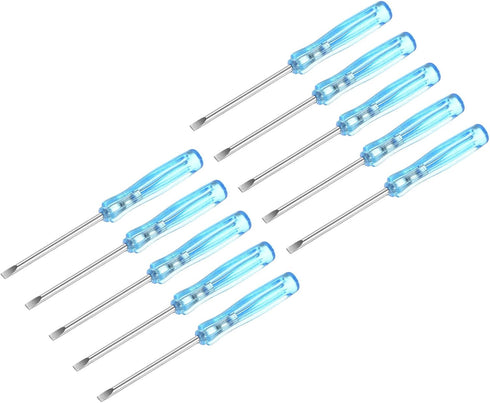 uxcell Mini Slotted Screwdriver, 2.0mm Flat Head 65mm Length for Small Appliances Repair, 10 Pcs...