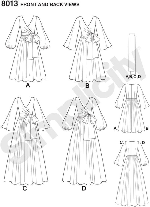 Simplicity 8013 1970's Vintage Fashion Dress Sewing Patterns, Sizes 6-14...