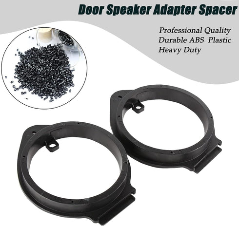 RED WOLF 6.5" Speaker Adapter Spacer Ring w/Speaker Wiring Harness Plug Replacement for GMC Sierra/Chevy Silverado/Buick 1995-2012, Cadillac 1988-...