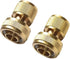 Joywayus 1/2" ID Hose Solid Brass Fitting Closed Flow Garden Tools Quick Repair Damaged Leaky Adapter Garden Water Irrigation Quick Connector (Pac...