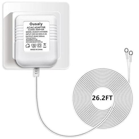 Video doorbell Special Power Transformer,18V500MA doorbell Power Adapter Compatible with Ring, Eufy, Nest, Wyze, Arlo Wireless Video doorbell 18 V...