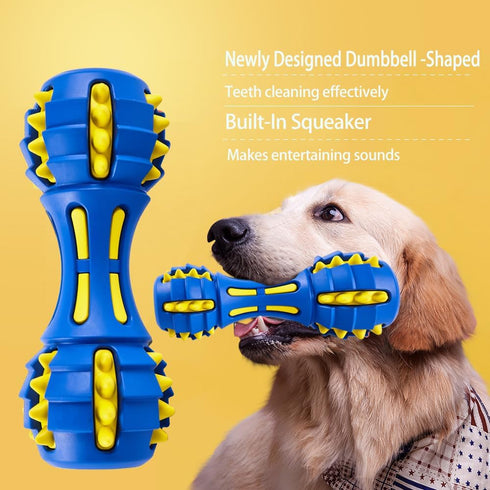 AUSCAT Dog Squeaky Toys for Aggressive Chewers, Almost Indestructible Squeaky Toys for Dogs, Teething Chew Toys for Large Medium Breed, Durable Ru...