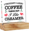 Coffee Desk Decor Acrylic Desk Sign I Thought I Liked Coffee Turns Out I Like Creamer Acrylic Plaque Home Kitchen Coffee Bar Desk Decoration 4.7"x...