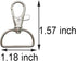 Swivel Clasp Swivel Snap Hooks Trigger Clips 1 Inch D Rings Metal Lobster Claw Clasps 40 Pcs for Making Snap Tabs, Keychain Hardware, Purse Hardwa...