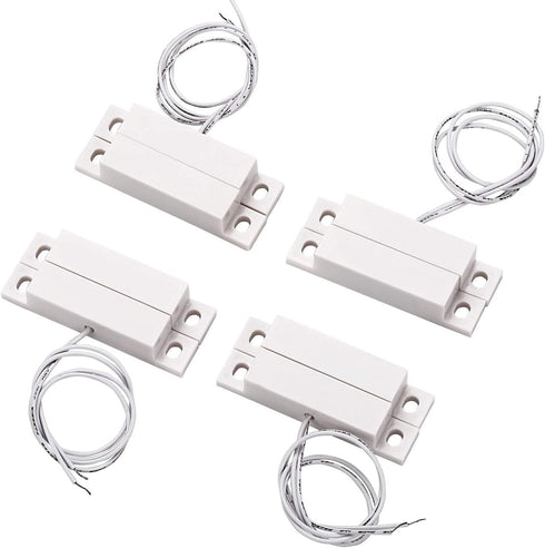 10pcs Surface Mount Alarm 10W 100V 0.5A in Max Magnetic Contact Ideal for Door Window Security with Lead Wire and 3M Adhesive Paper...