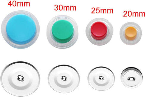Self Cover Buttons, Craft Covered Button Kit, Buttons to Cover with Flat Backs, 10 Set Round Button Base, DIY Fabric Covered Button Kit, Size 20mm...