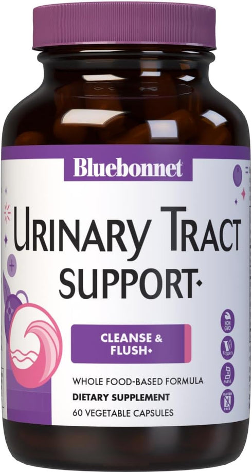 Bluebonnet Nutrition Urinary Tract Support, Cleanse & Flush*, Soy-Free, Gluten-Free, Kosher-Certified, Non-GMO, Dairy-Free, Vegan, 60 Vegetable Ca...