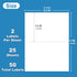 Half Sheet Self Adhesive Shipping Labels for Laser & Inkjet Printers 8.5" x 5.5", White Blank Mailing Labels Strong Adhesive Sticker Labels (25 Sh...