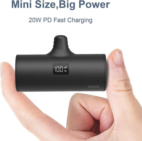 Small Portable Charger 5000mAh Power Bank Ultra-Compact 20W PD Fast Charging Battery Pack Phone Charger with LED Display Compatible with iPhone 13...