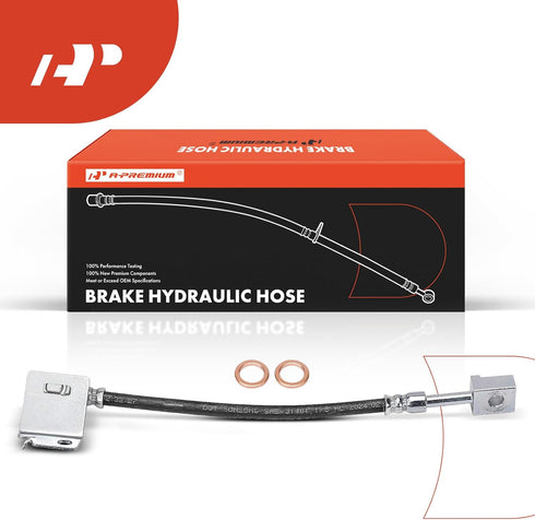 A-Premium Rear Passenger Side Brake Hydraulic Hose Compatible with Select Ford Models - E-550 Super Duty 2003, E-550 Econoline Super Duty 2002 - R...