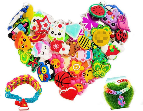 Rubber Loom Band Charm, Silicone Bracelet Charms,Loom Rubber Bands Charms,Bracelet Pendant, 105pcs...