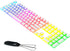 Pudding Keycaps Double Shot PBT Keycap Set with Translucent Layer,for 104 87 61 Keys RGB Backlit Mechanical Keyboards,OEM Profile,US Layout-White...