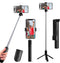 Selfie Stick, 40 in Retractable Phone Tripod with Wireless Remote Control & Light, Portable Selfie Stick Tripod for Photograph, Live Streaming, Vi...