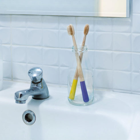 Superbee Biodegradable Bamboo toothbrushes – 5 Pack – Soft bristles for Adults & Kids’ Teeth with Colorful Handles - Eco-Friendly Natural Bamboo t...