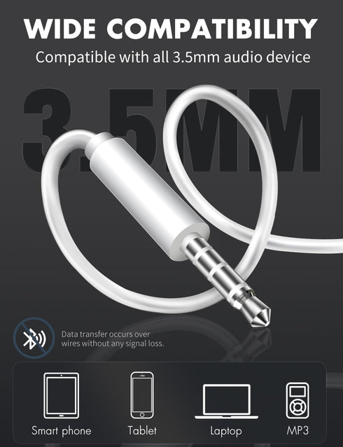Wired Earbuds,?Ultra Clear Calls & no Noise? Headphones Earbuds Wired 3.5mm, in-Ear Earphones with Mic, Compatible with iPhone/iPad/Android/Laptop...