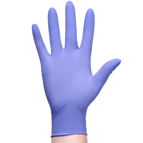 Disposable Nitrile Exam Gloves, 3mil, Medium, Box of 50, Violet Nitrile Gloves Disposable Latex Free for Medical, Cleaning, Cooking & Esthetician,...