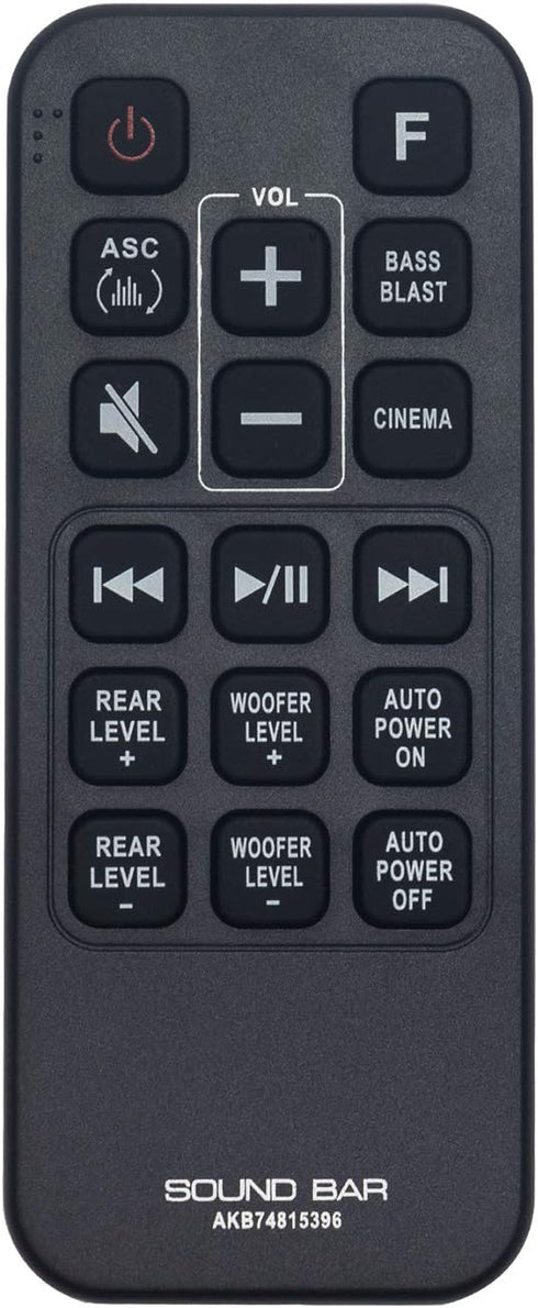 AKB74815396 Replace Soundbar Remote Control fit for LG Sound Bar Speaker SJ4R DJ4YS DJ4Y-S SH3B SH4Y SJ3 SJ4 SJ4Y SJ4Y-S SK4D SPH3B-W SPJ4-S...