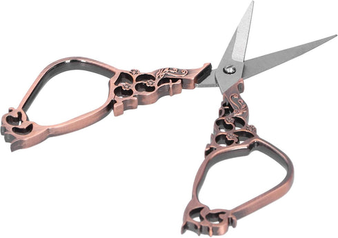Vintage Classical DIY Sewing Scissors for Embroidery and Art Craft Collection, Ergonomic Handle Design (Rose Gold)...