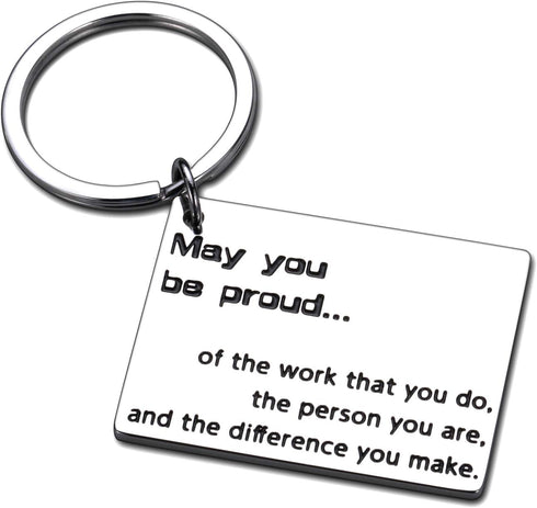 Employee Appreciation Gift for Coworker Boss Thank You Keychain for Friends Volunteer Coach Mentor Women Men Christmas Birthday Retirement Jewelry...