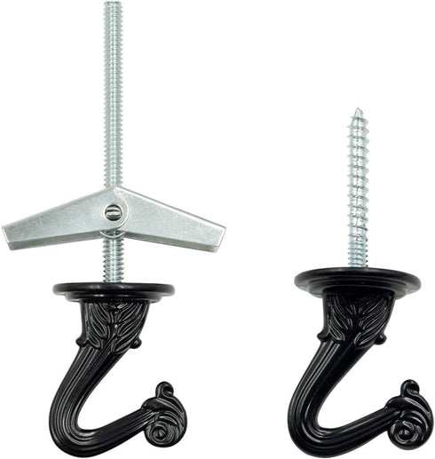 Hxchen 38mm/1.5" Ceiling Hooks - Heavy Duty Swag Hook with Steel Screws Bolts and Toggle Wings for Hanging Plants Ceiling Installation Cavity Wall...