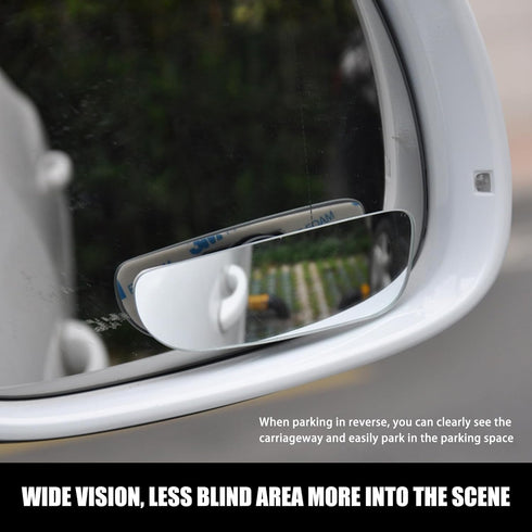 4 PCS Car Blind Spot Mirror, HD Convex Frameless Glass Waterproof Auxiliary Mirror with Adhesive, Universal 360-degree Large View Rearview Accesso...