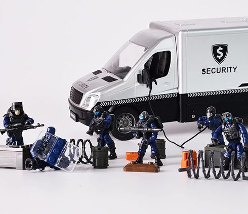 Special Forces Mini Military Action Figure with Weapons and Accessories Building Blocks Playset, 8 PCS Multiple Movable Joints SWAT Police Figure,...