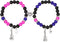 2pcs TV Girl Bracelet, Friendship Matching Magnetic Couple Bracelet Love Guitar Heart Beads Bracelets for Best Friends Bff Cosplay Accessories for...