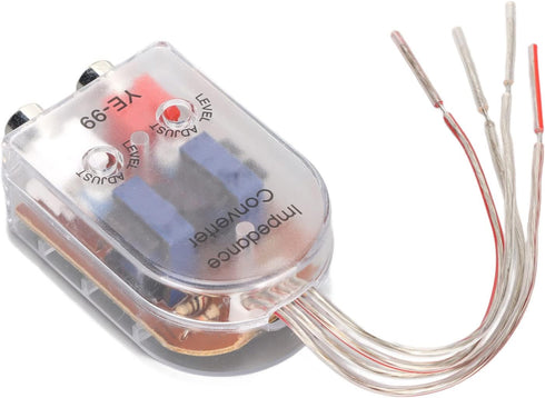 Car Speaker High to Low Converter, Wire Output Plug and Play for CD VCD DVD Player, Audio Adapter Speaker Output to Line Control, Long Service Lif...