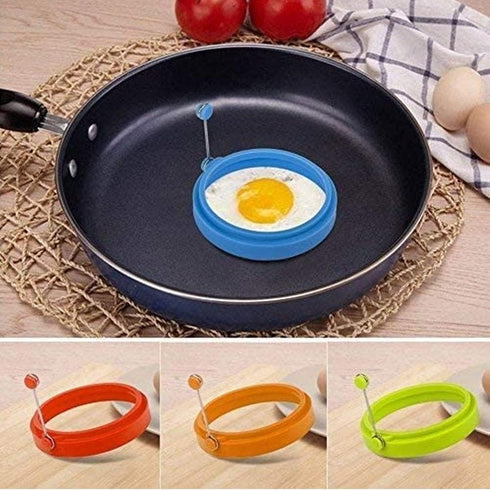 Silicone Egg Rings, 4 Inch Food Grade Egg Cooking Rings, Non Stick Fried Egg Ring Mold, Pancake Breakfast Sandwiches, Egg Mcmuffin Ring(Multicolor...