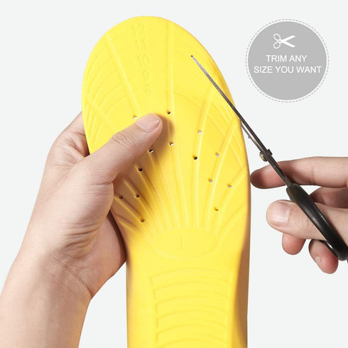 Shoes Inserts Memory Foam Insoles Shock Absorption Pain Relief Plantar Fasciitis Arch Supports Breathable PU Sports Feet Insoles for Men Women and...