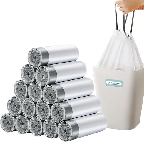 Newgam 4 Gallon White Small Trash bags Thickened Bathroom?Bedroom?Tear-Free trash bags?Office Stretchy Garbage Bags,Unscented Waste Bag 60 count...