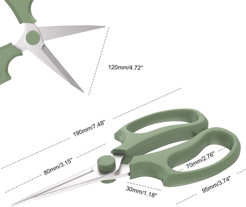 Flower Scissors, Strong Floral Shears, Premium Steel Pointed Garden Pruning Shears Floral Fruits Leaf Scissors Hand Pruner Snip Trimming Tool for ...