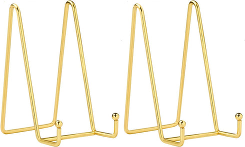 LIONWEI LIONWELI Decorative Plate Stand Holder Picture Frame Stand Easel Display Stand Gold...