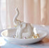 PUDDING CABIN White Elephant Ring Holder Dish Ring Tray for Jewelry | Elephant Gifts for Women Christmas, Birthday, Mother's Day...