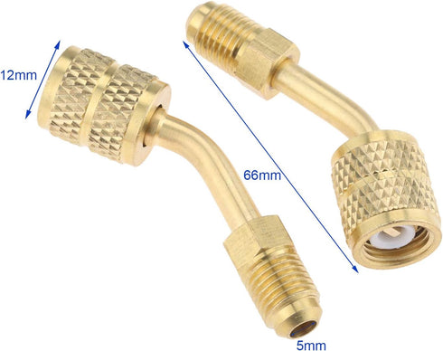 gohantee R410a Adapter 5/16 Female, 1/4 Male SAE Swivel Adapter Fits for Mini Split System Air Conditioners, HVAC and Refrigeration Service with 4...