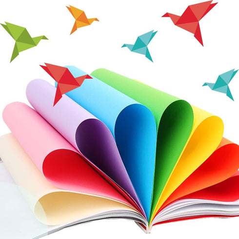 Origami Paper, Pack of 200 Sheets - 20 Vivid Colors - Double Sided - 6 Inch Square, Easy Fold Paper for Kids Adult Beginners Training Arts & Craft...