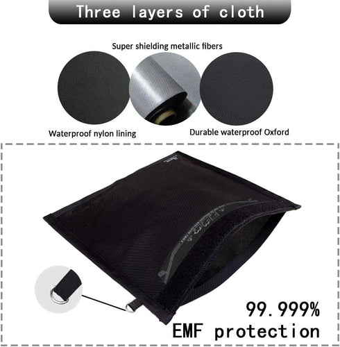 Farday Bag,Signal Isolation Bag,Shield Your Phone/ipad from Hacking,Tracking,and EM Protection with This Pouch -Shields NFC/WiFi/Bluetooth for Pho...